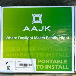 AAJK Foldable Portable Light - Green and White Box